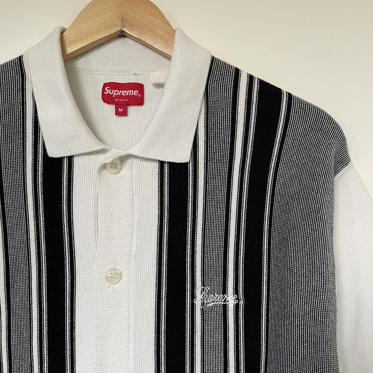 直売大セール supreme stripe button up polo ニットポロ XXL - メンズ