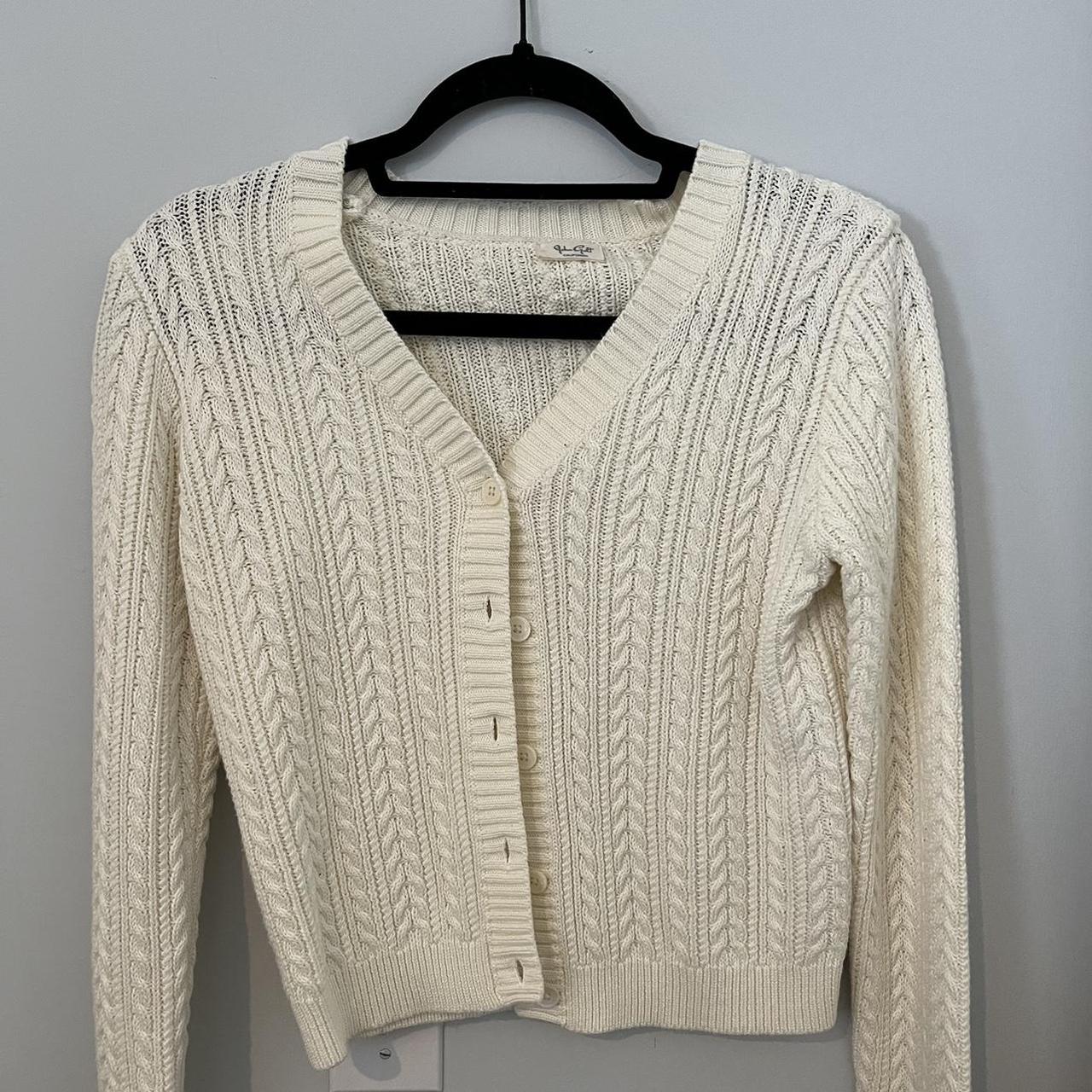 white brandy cardigan would best fit an xs/small.... - Depop