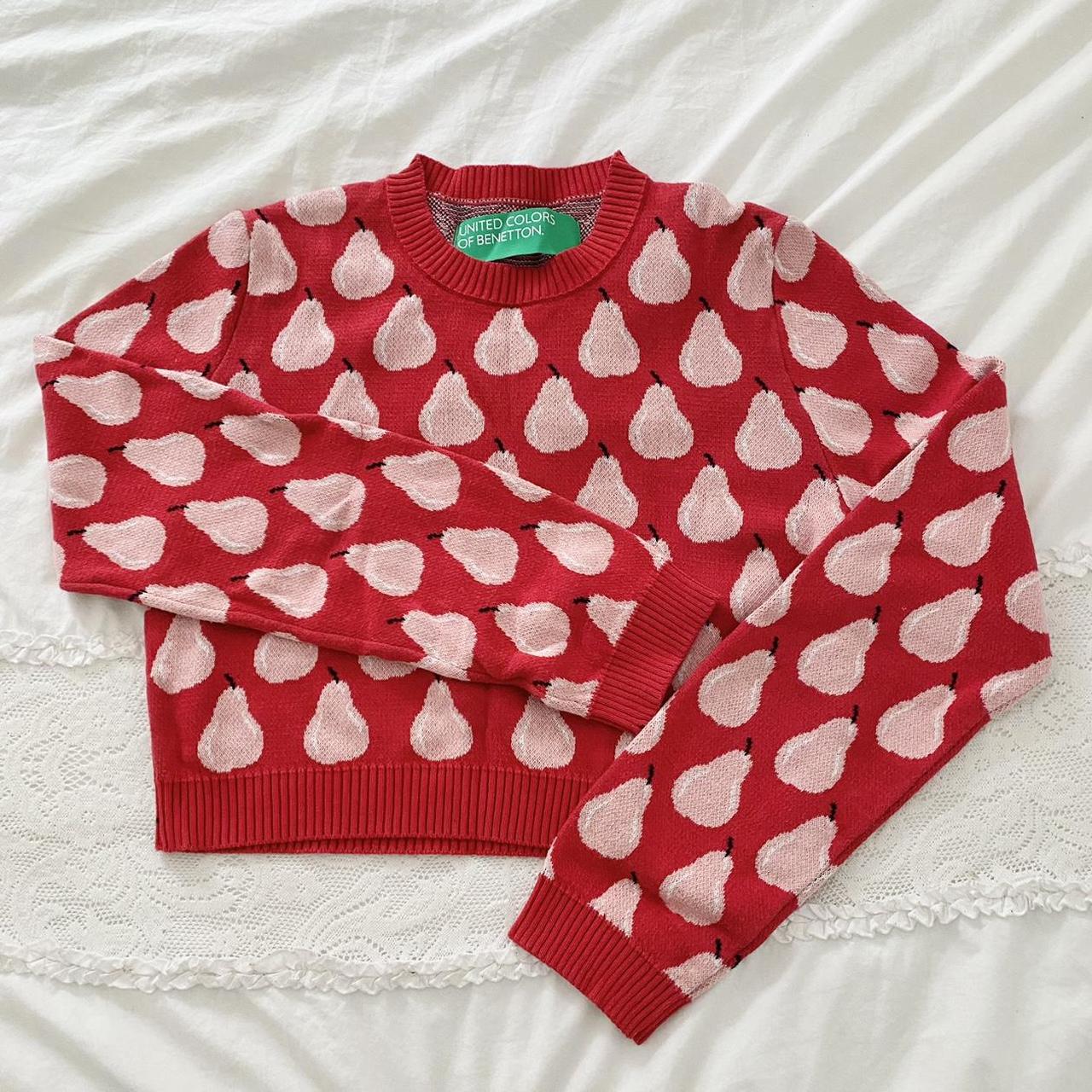 United Colors Of Benetton Cropped Pear Sweater 100 Depop   P0 