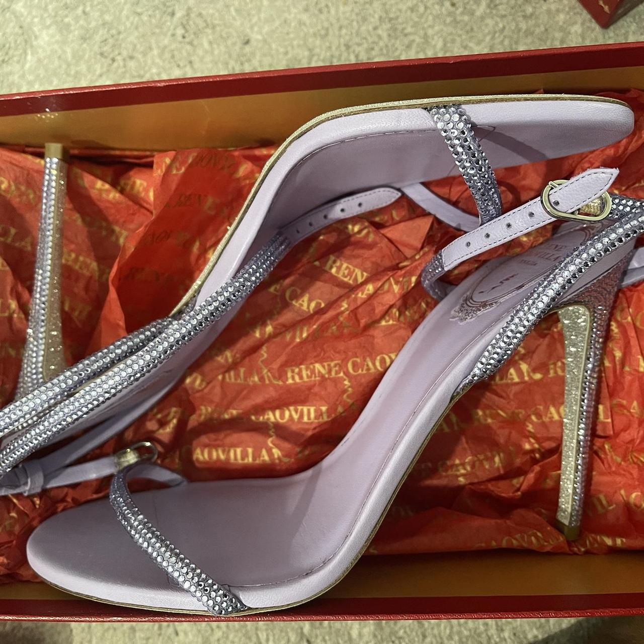 Rene Caovilla Ellabrita Lilac heels, 105mm