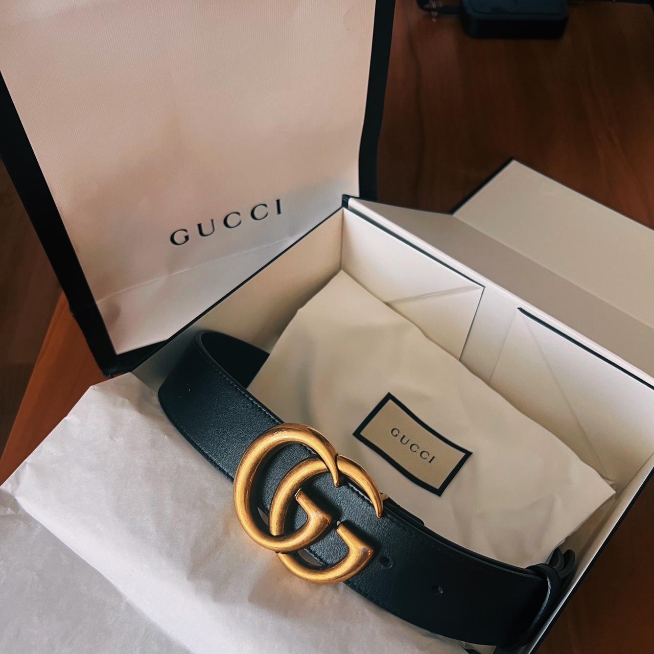 Gucci belt hot sale in box