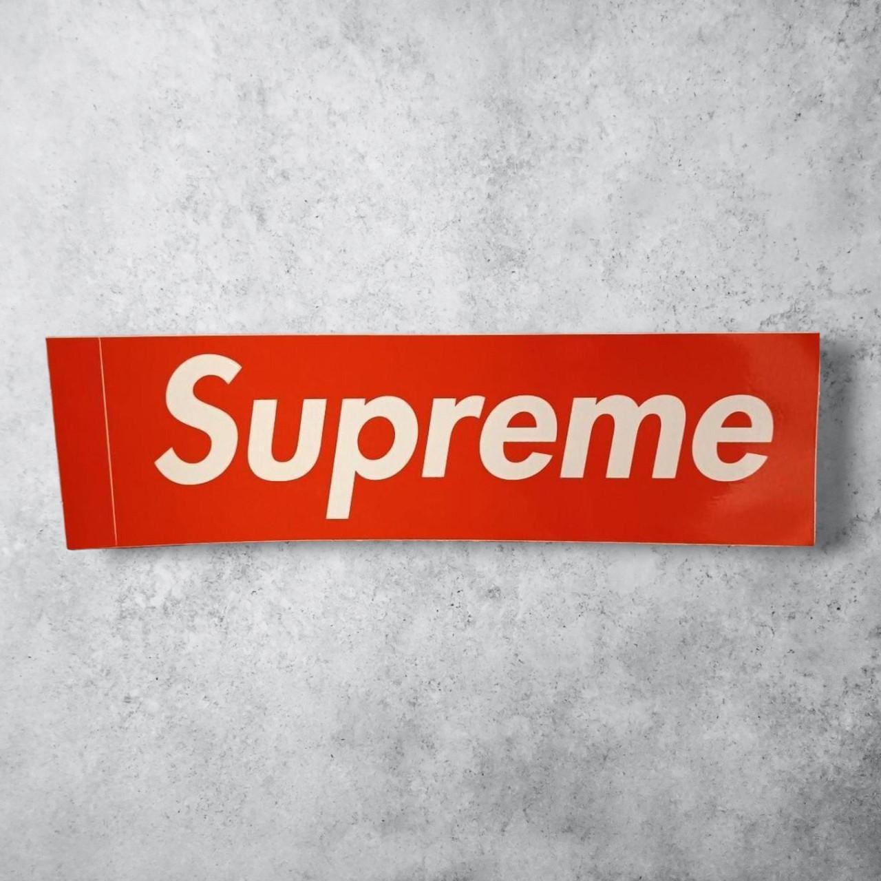 Red Supreme cheapest box logo Stickers