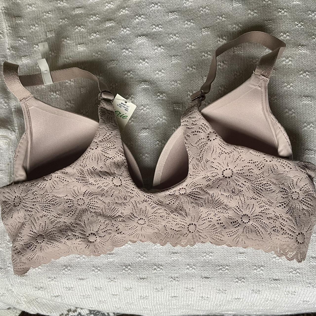 aerie, Intimates & Sleepwear, Aerie Wireless Sans Armature Bra Lace  Straps Gray New Without Tags