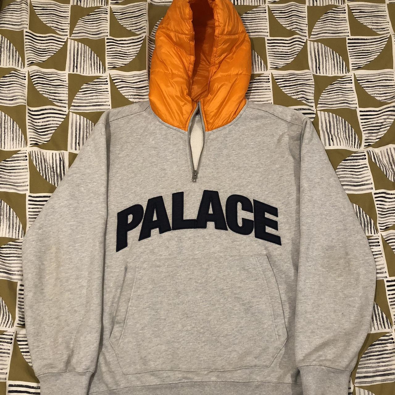 Palace half zip hoodie. Medium Good