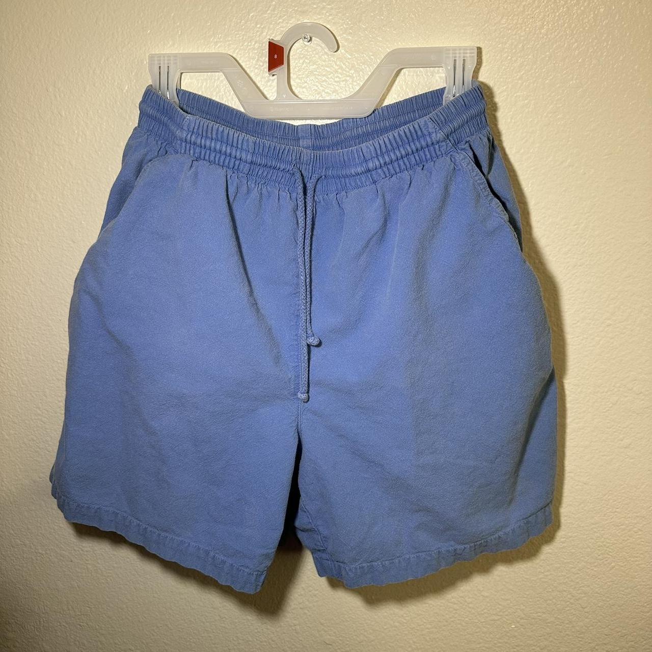 High waisted blue Erika and co shorts. Size M. has... - Depop