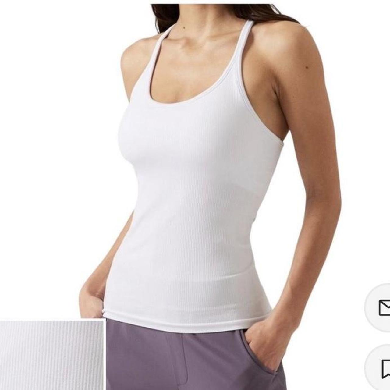 Athleta Women's White Vest Depop