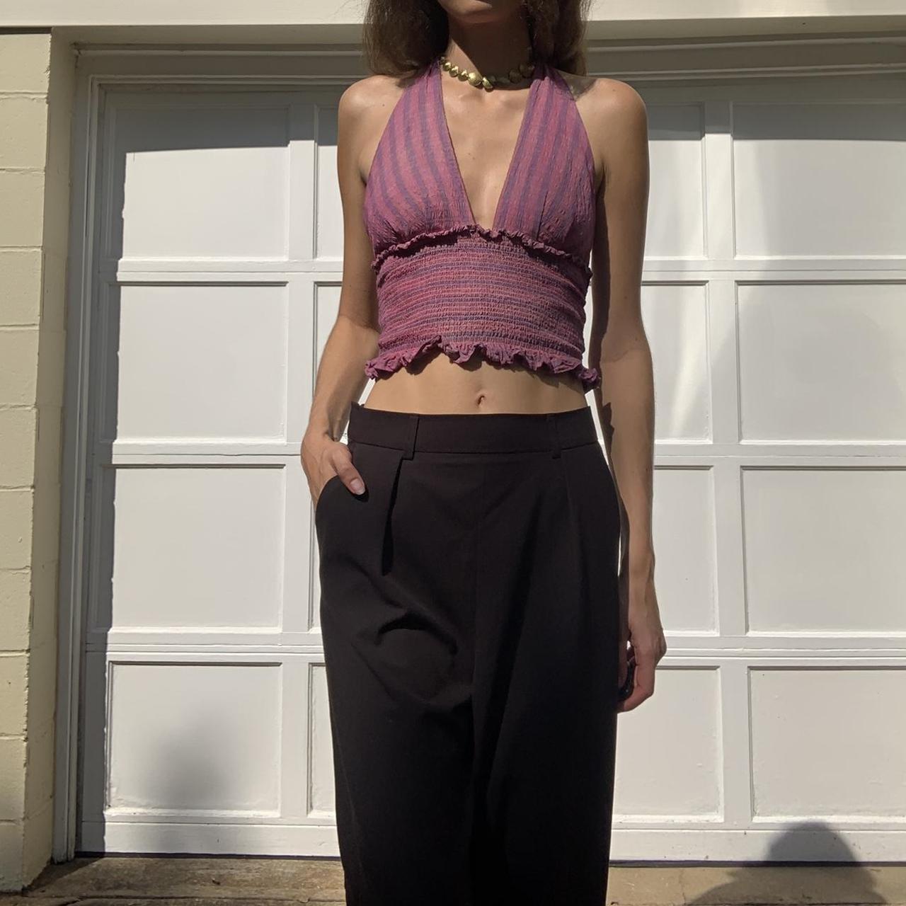 Black tall girl slacks trousers Top also for sale... Depop