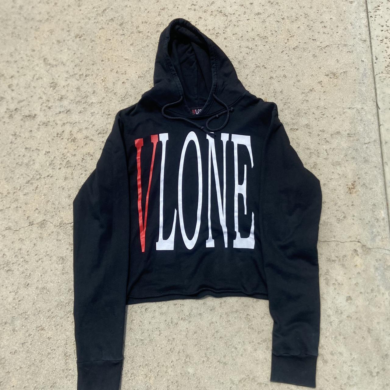 VLONE Cropped Logo Hoodie Crazy heavyweight. Depop