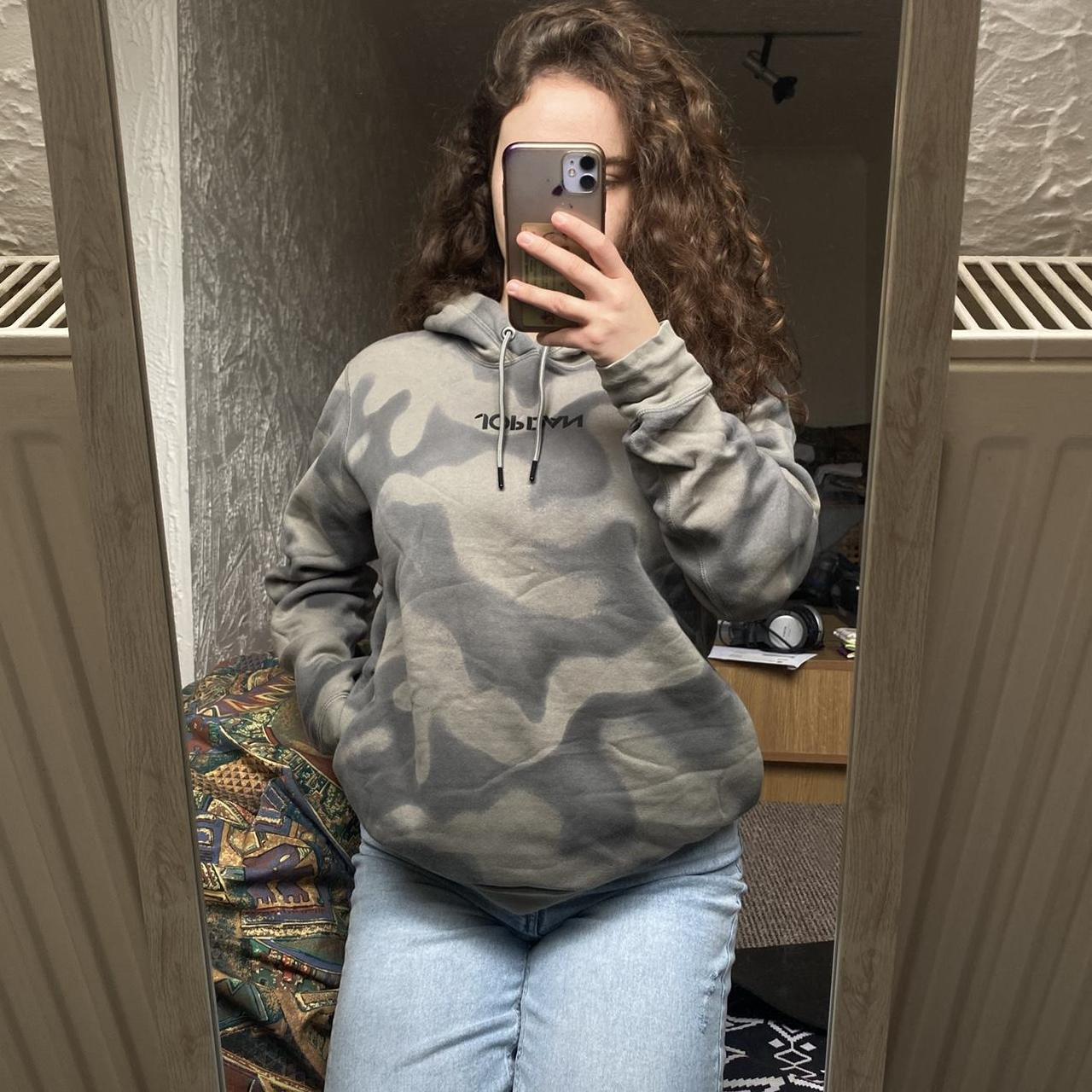 Nike Jordan camo hoodie Size M fits womens 8 12. Depop