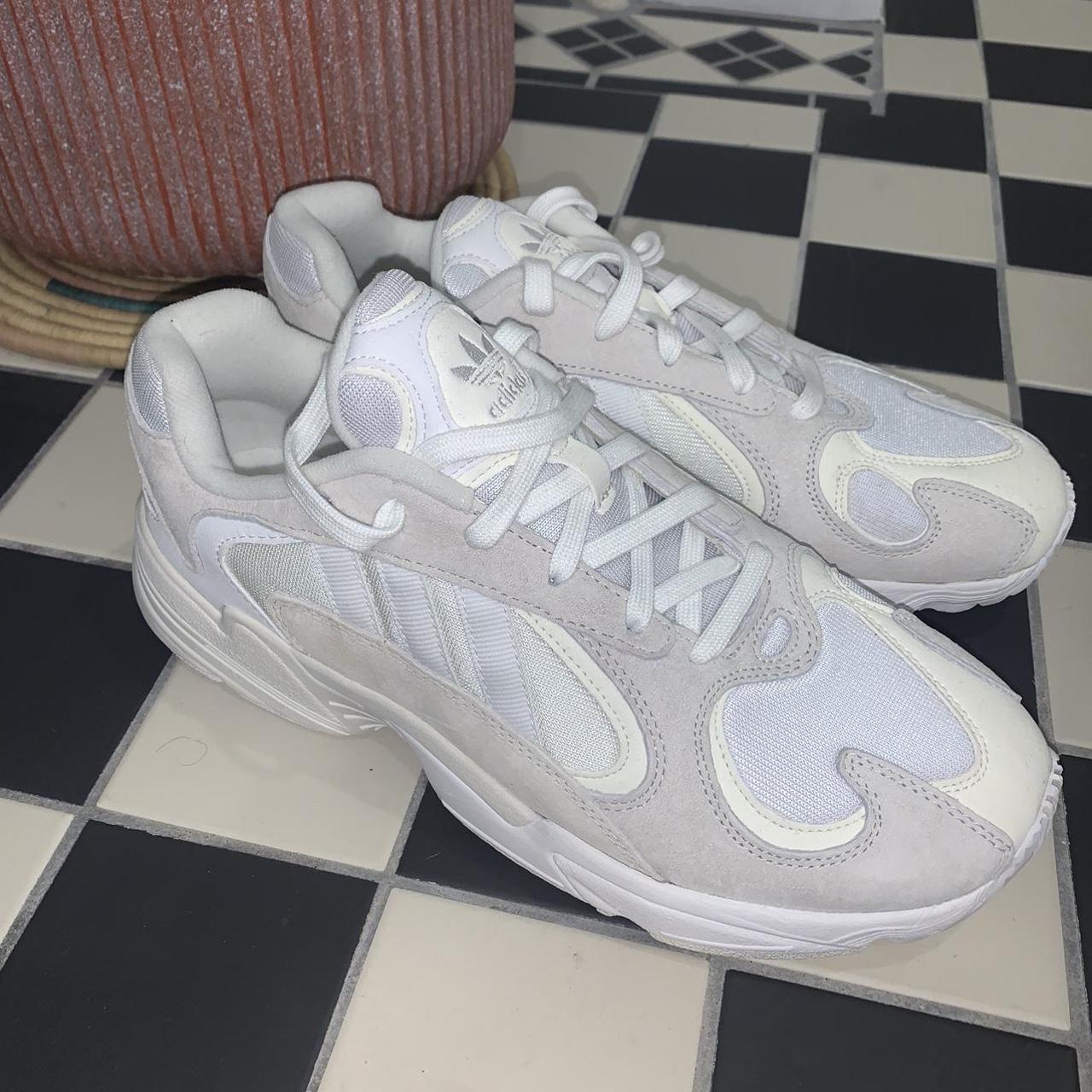 Mens white yung 1 hot sale trainers