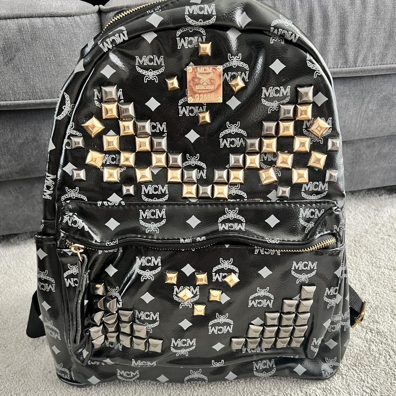 Mcm inspired discount backpack