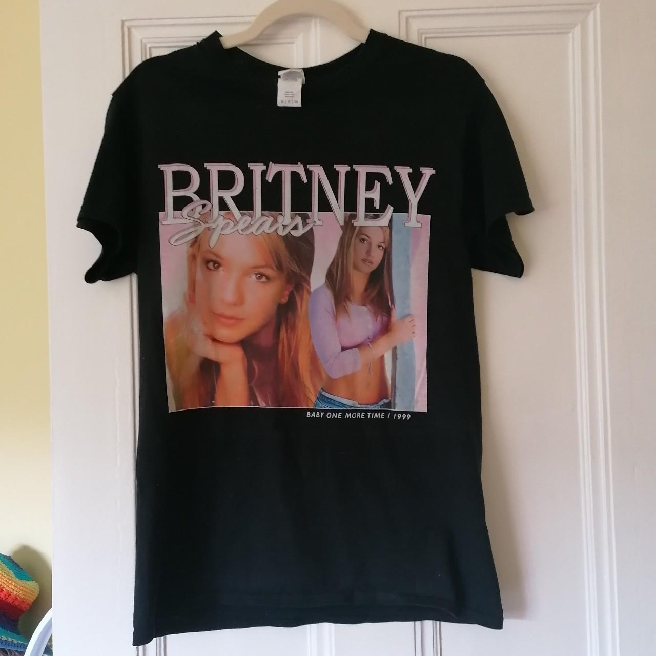 Fab 1999 Britney Spears vBaby one more time' black... - Depop