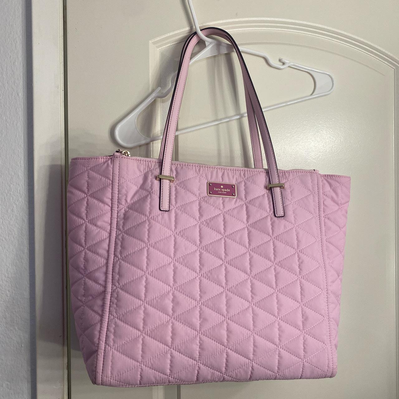 Quilted baby pink Kate Spade Tote Bag. One little... - Depop