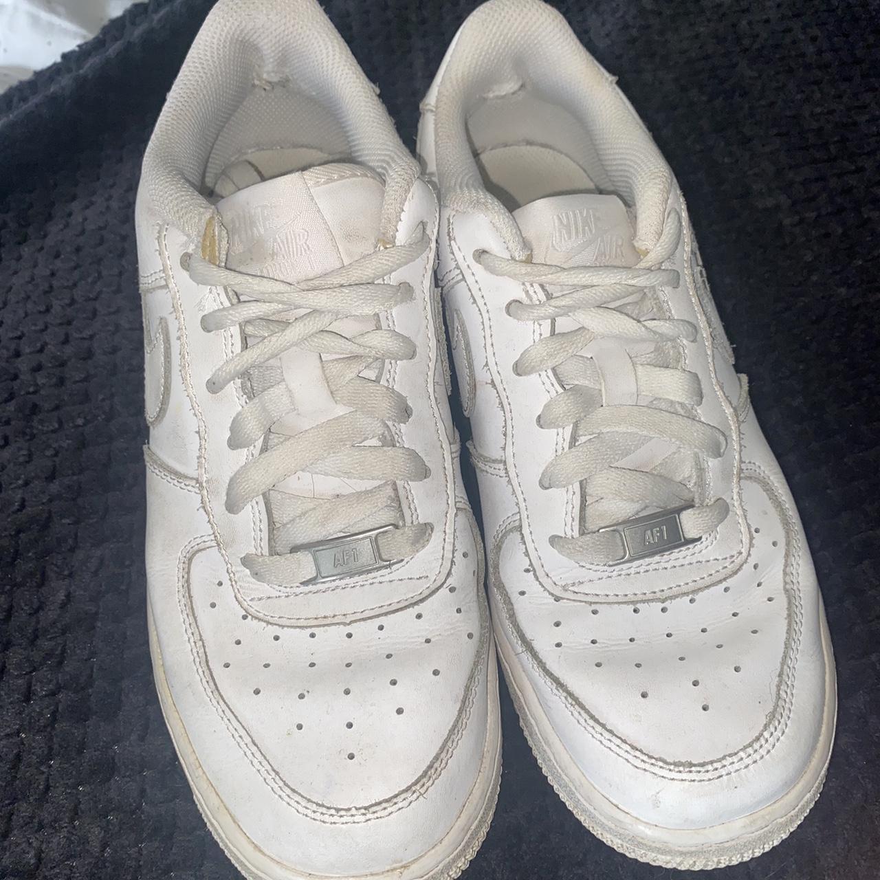 Nike White Air Force 1 size 6. Done in but still got... - Depop