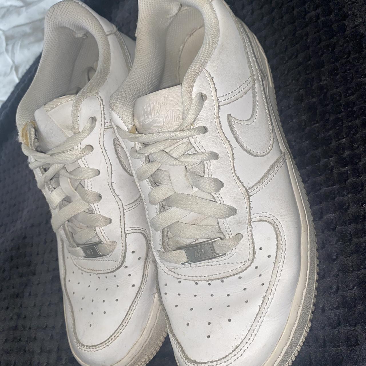 Nike White Air Force 1 size 6. Done in but still got... - Depop