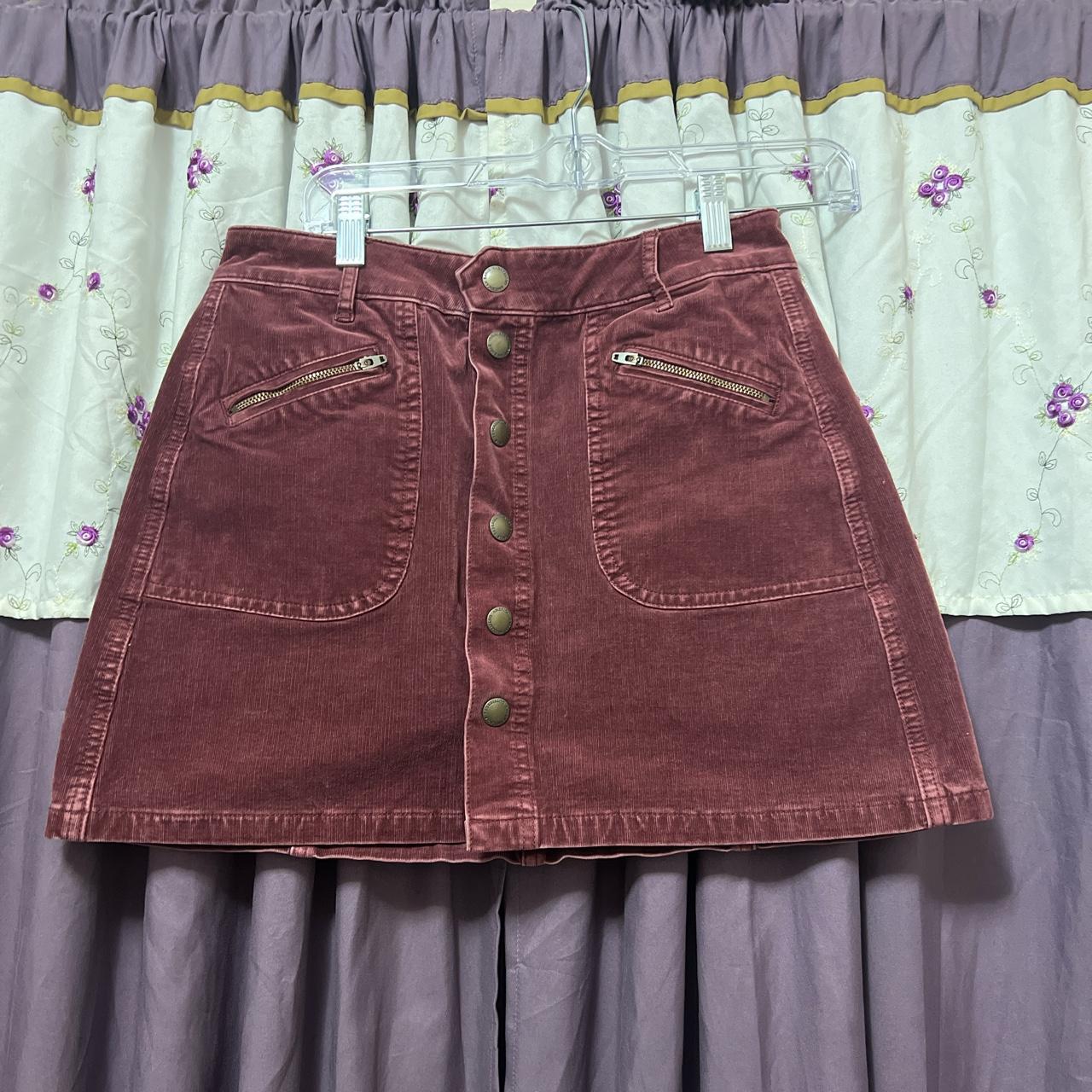 Burgundy skirt shop american eagle