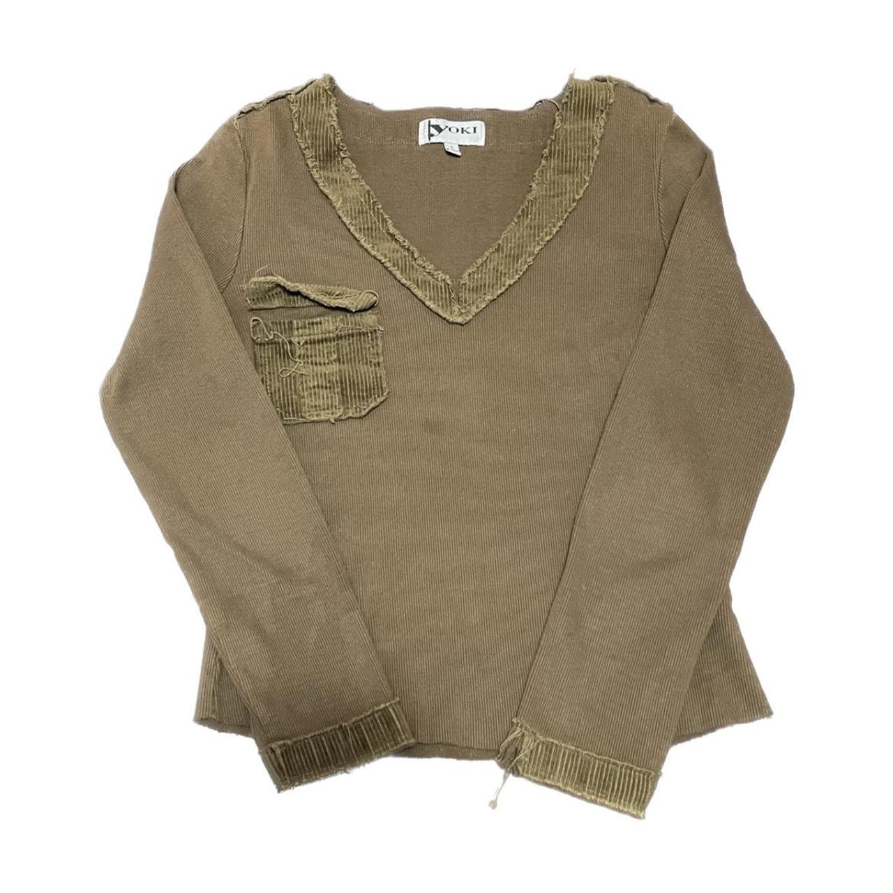 Olive Green Long Sleeve Brand Yoki Size L small... Depop