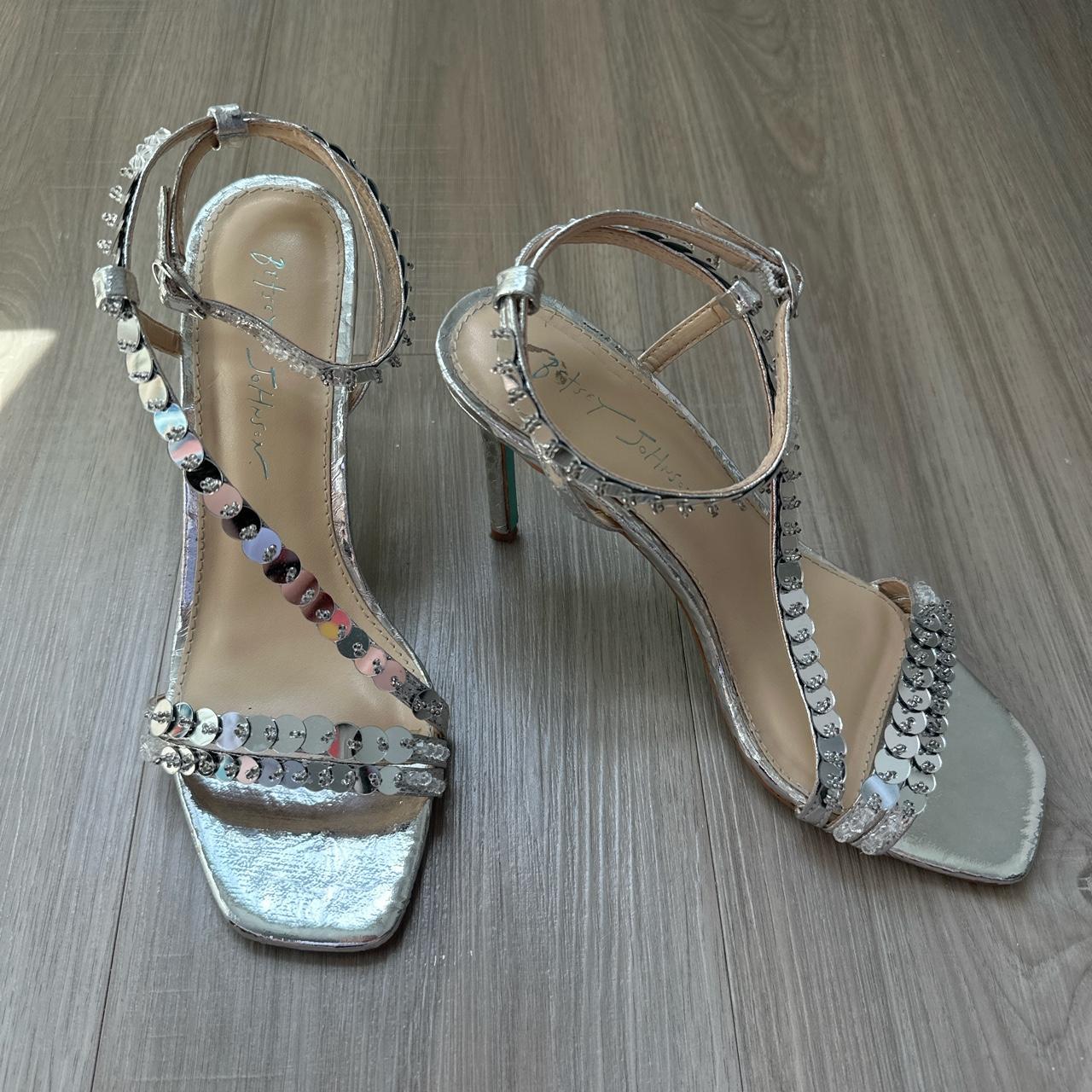 Betsey Johnson Women's Silver Courts | Depop