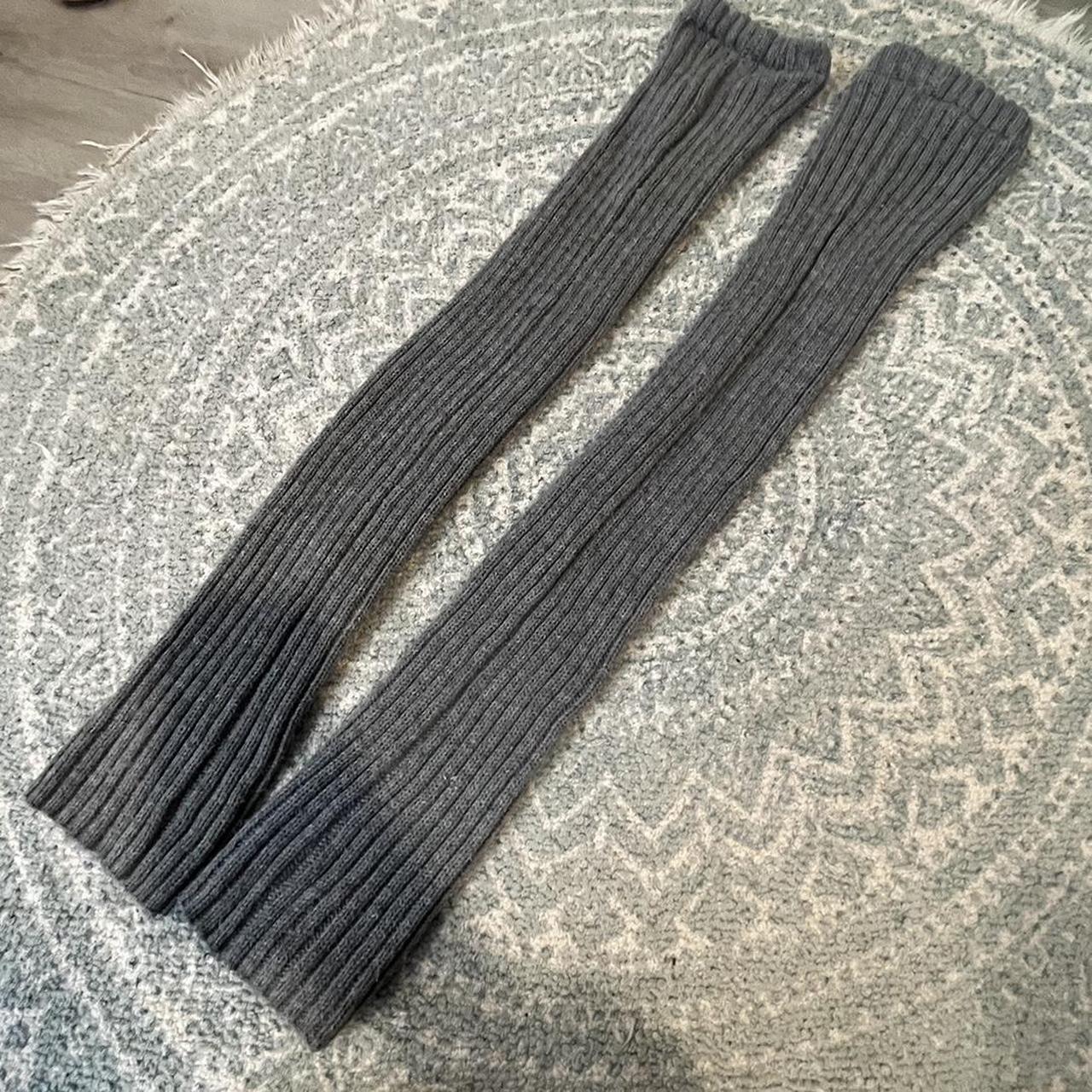 Gray brandy melville leg warmers So cute i just... Depop