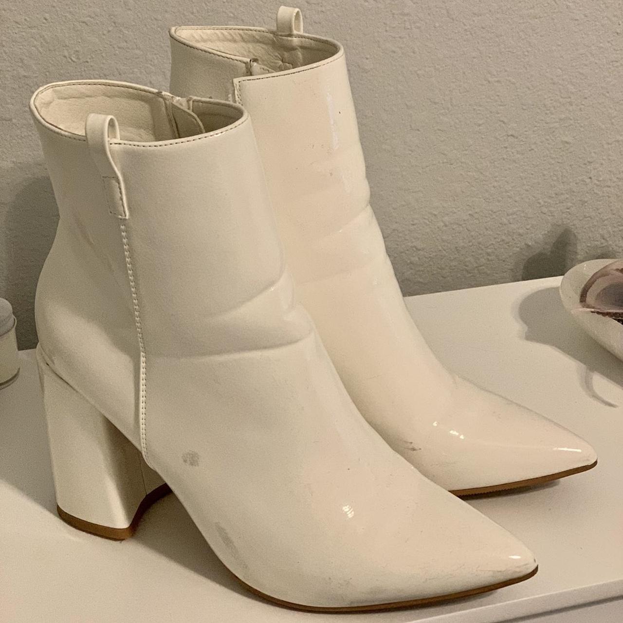 Boohoo Pointed Block Heel Shoe Boots US size 8 Color... Depop