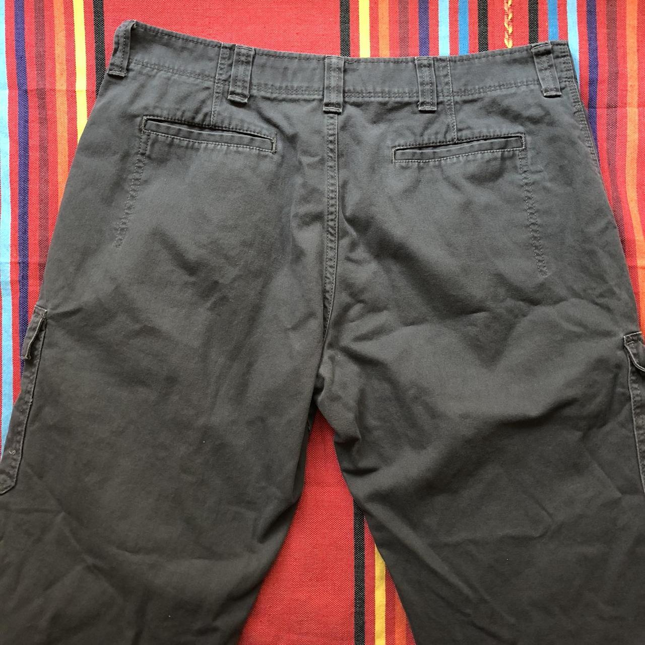 grey Wrangler cargo pants. size 36 waist in mens. in... - Depop