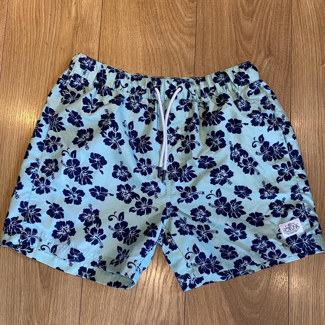 Hot Tuna hibiscus swim shorts good for swimming or... - Depop