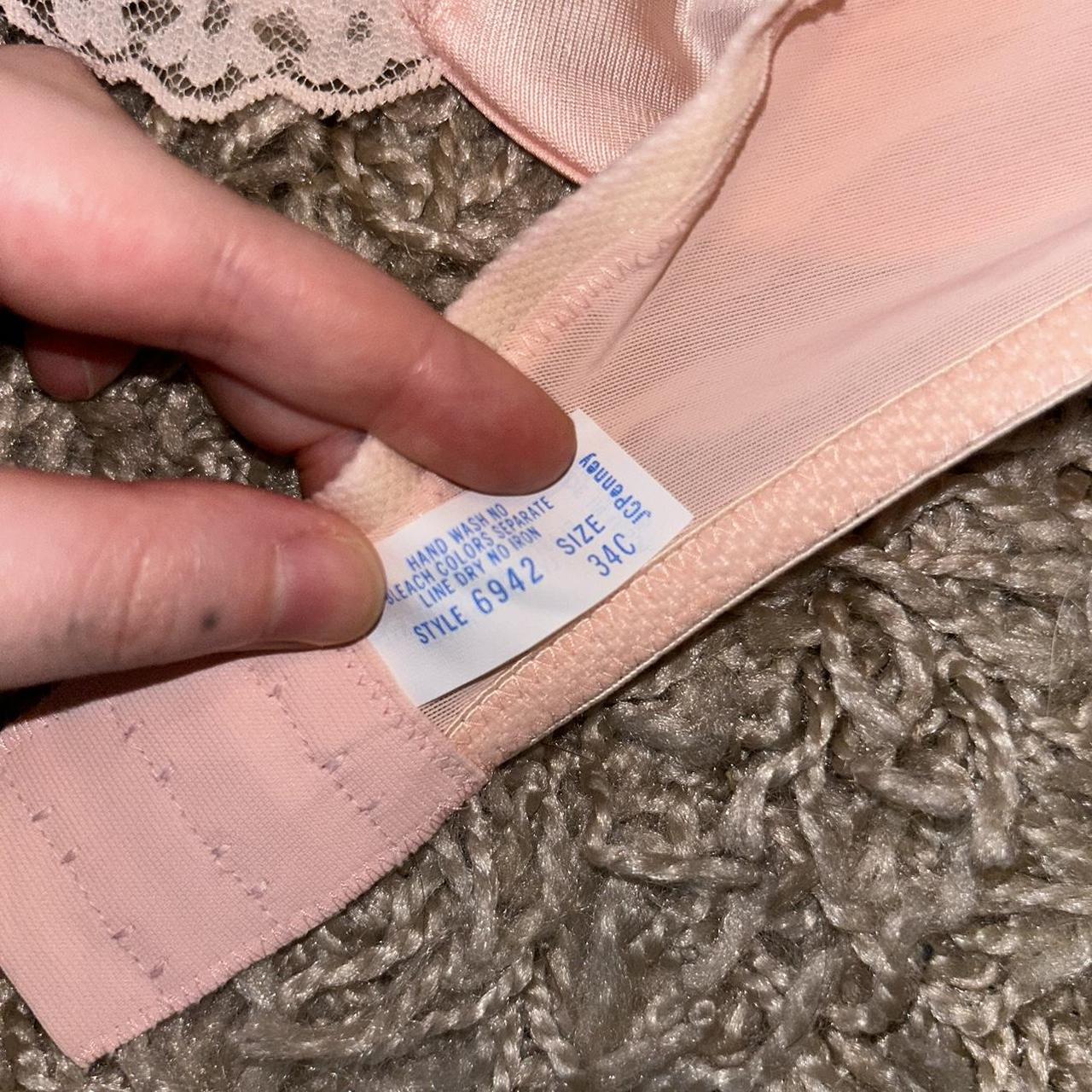 peachy/pink vintage jcpenny lace bra so cute im so... Depop
