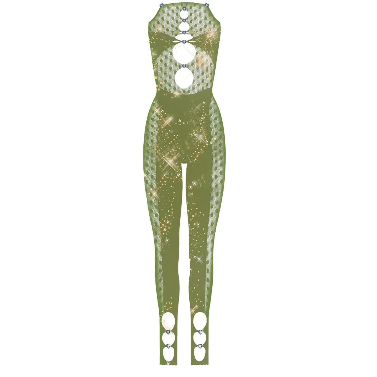 Poster Girl Women's Green Jumpsuit Depop