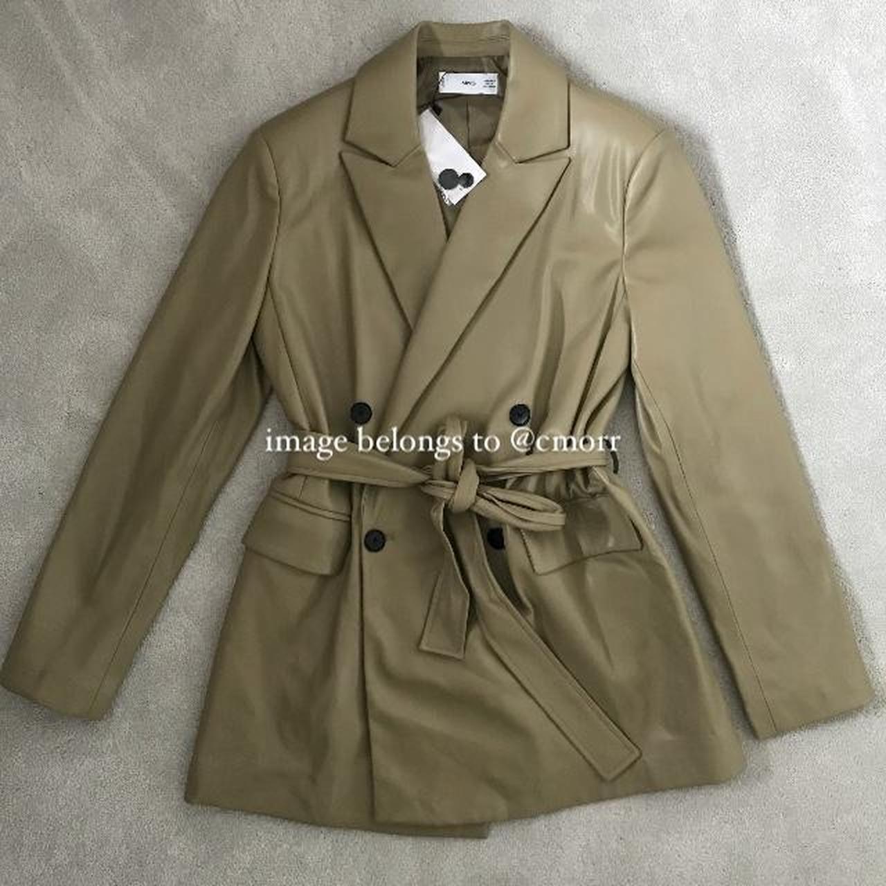Mango Women's Tan and Cream Tailoredjackets Depop