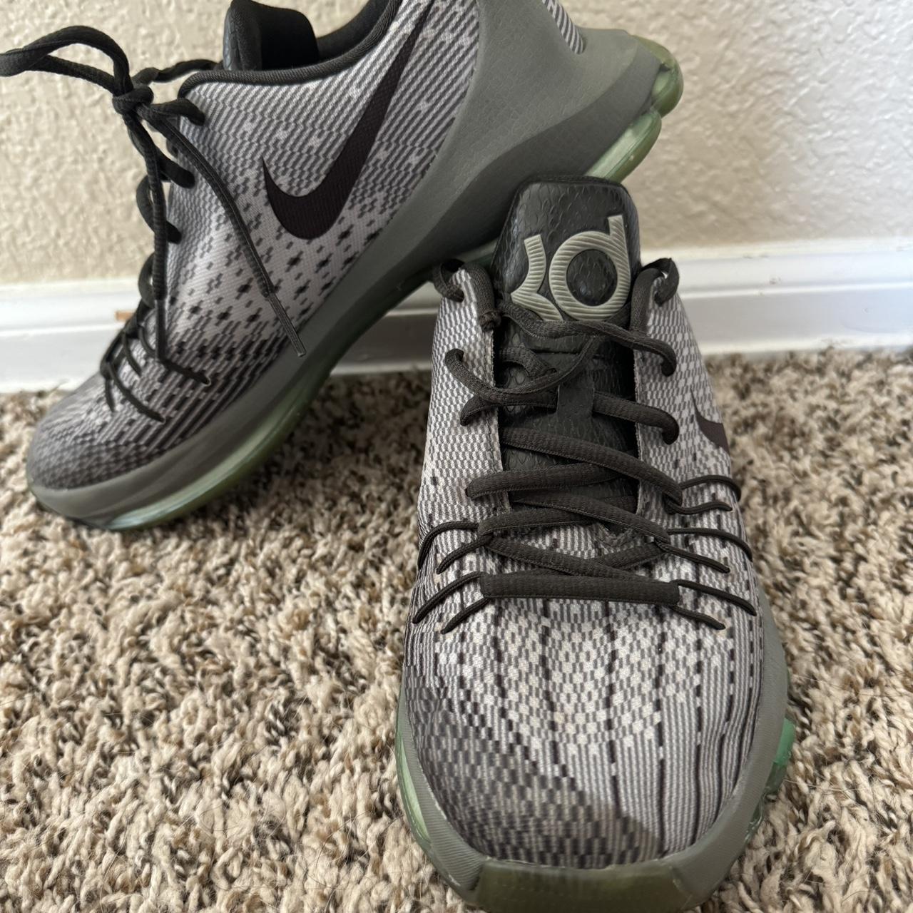 Grey green Nike KD 8 sneakers. Size 6Y which is a. Depop