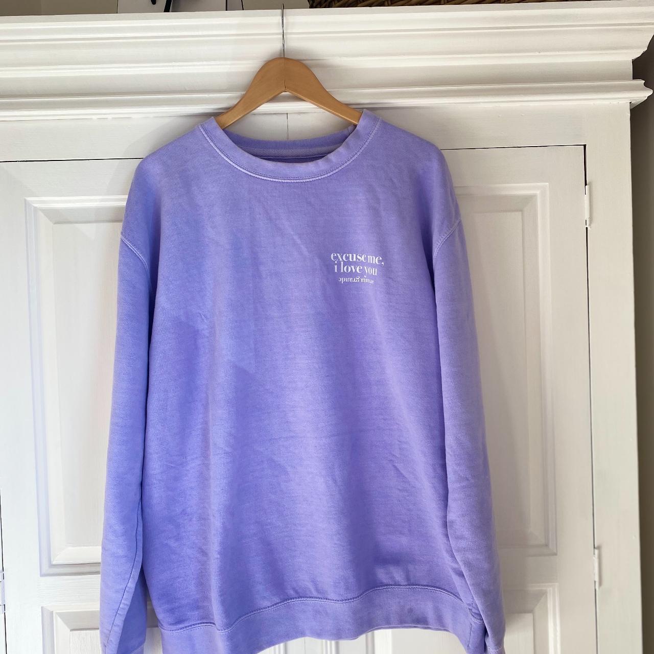 Ariana grande purple sweatshirt sale