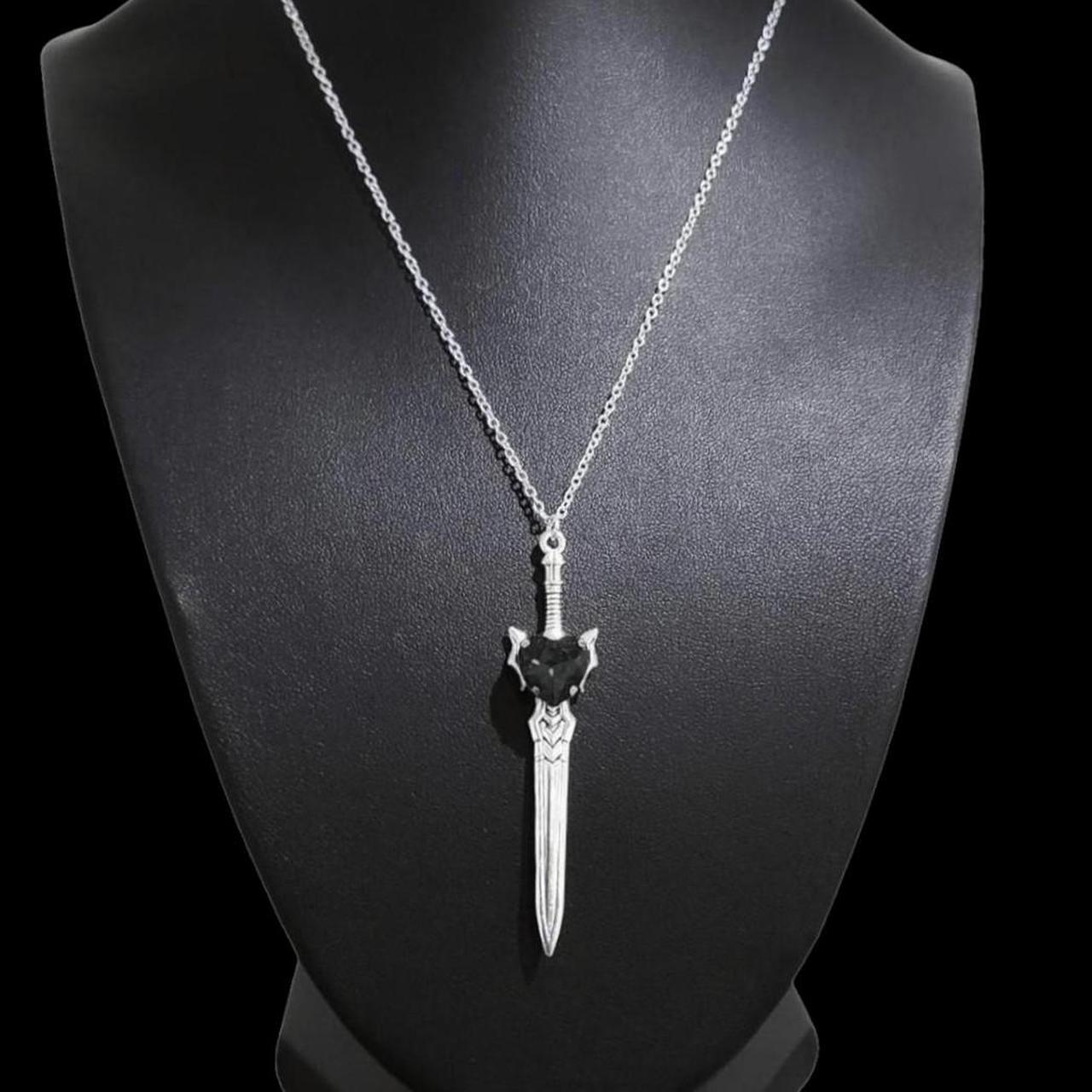 Large Sword-Pierced Heart Necklace