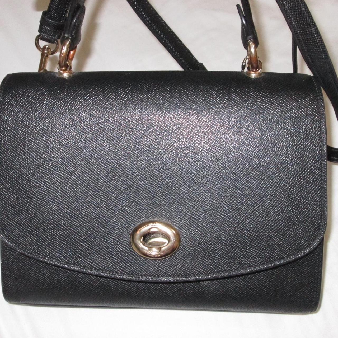Coach, Bags, Coach Micro Tilly Top Handle Satchel Black Leather
