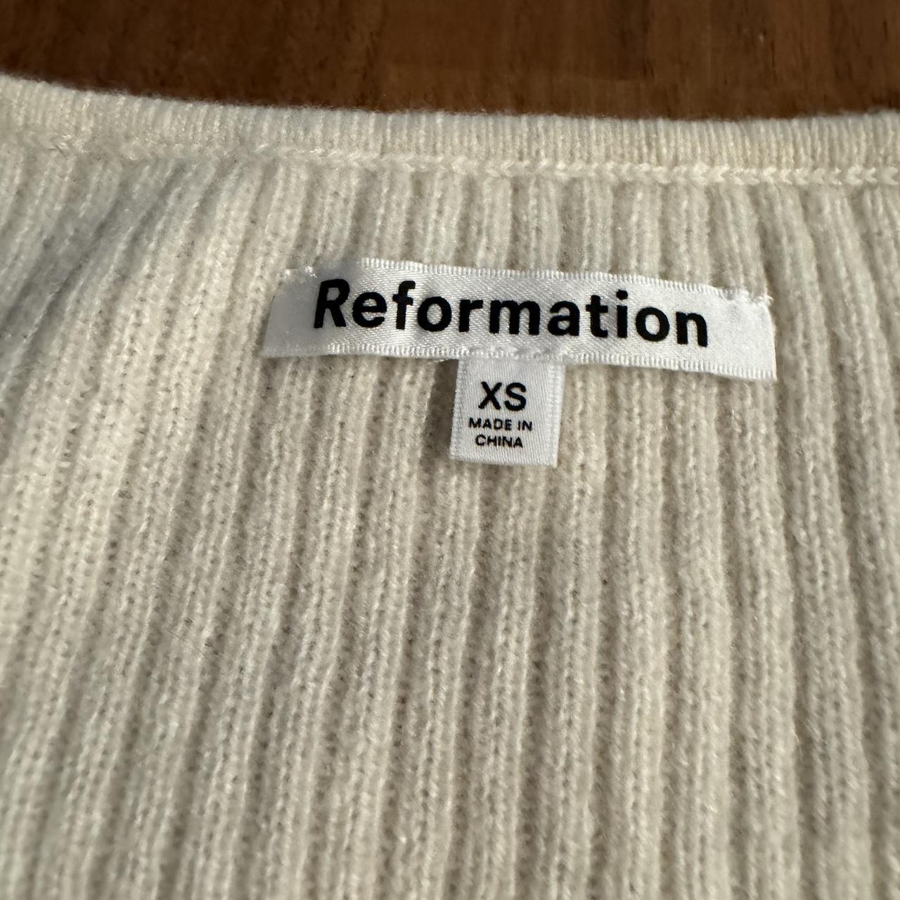 Reformation Emanuele Cashmere Novelty Button... Depop