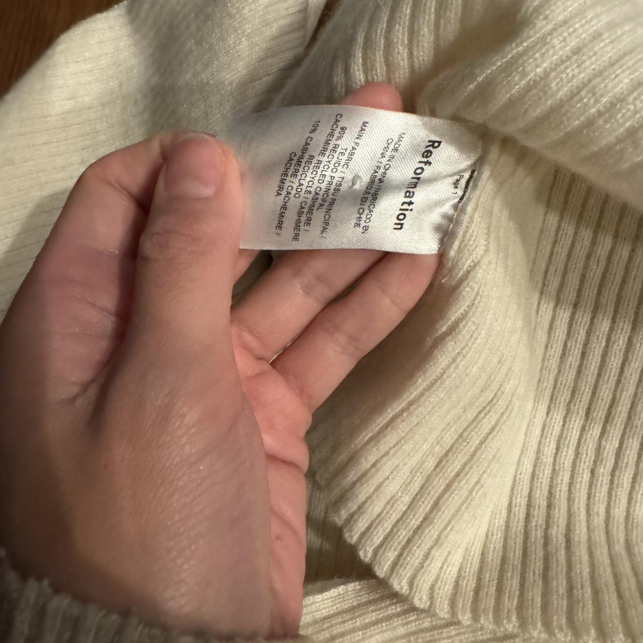 Reformation Emanuele Cashmere Novelty Button... Depop