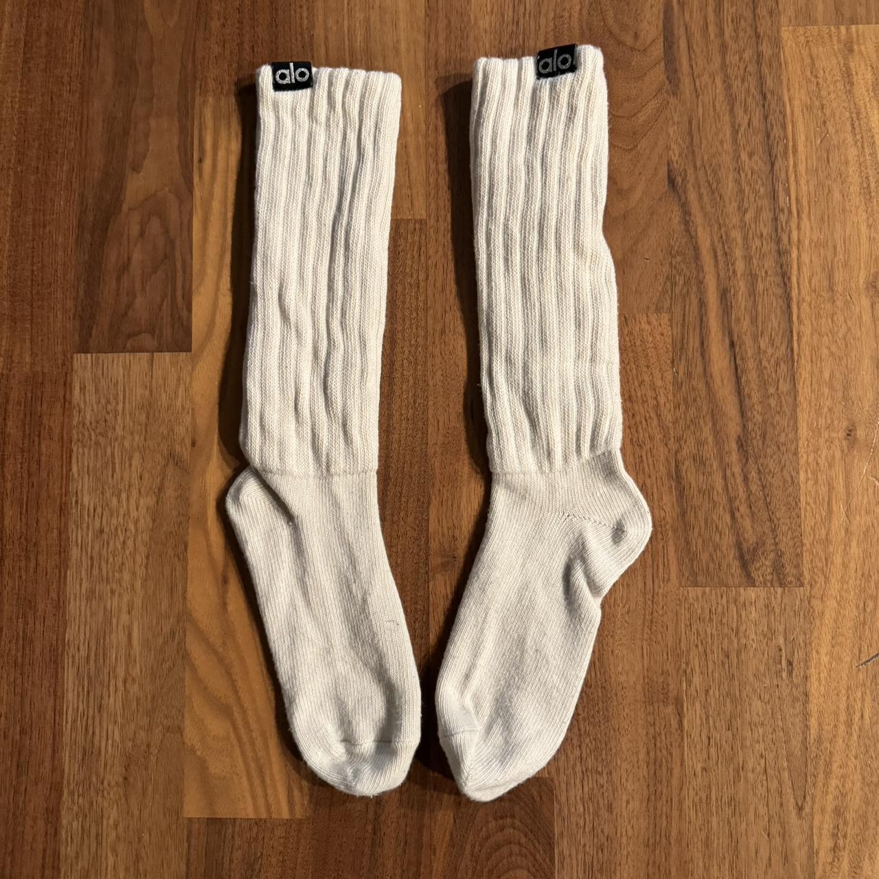 Alo Scrunch Socks in Bone S/M Worn twice and then... Depop