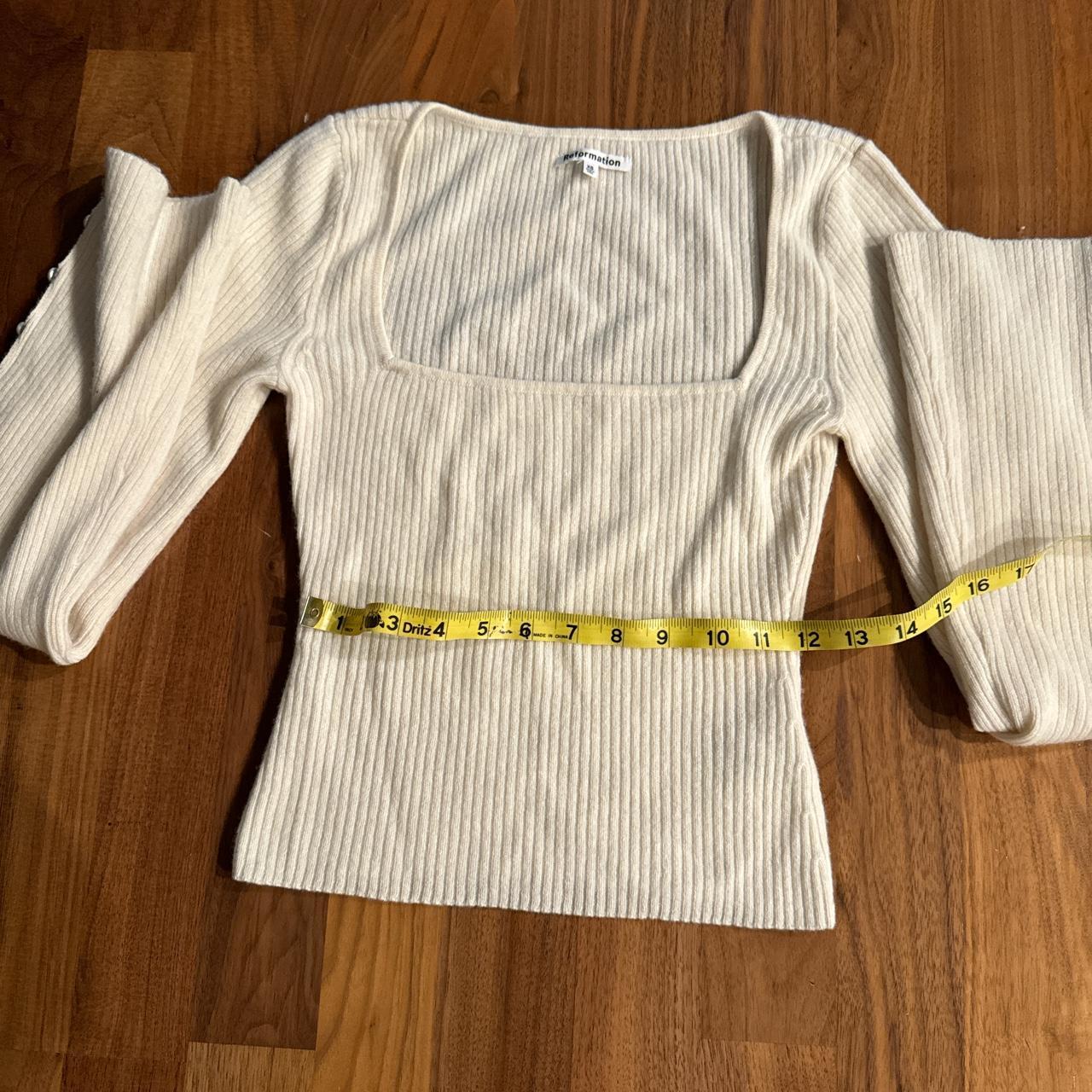 Reformation Emanuele Cashmere Novelty Button... Depop