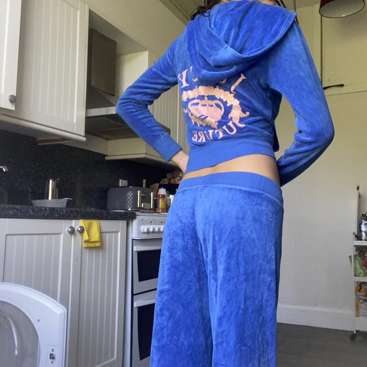 Original 00s blue juicy couture tracksuit set with