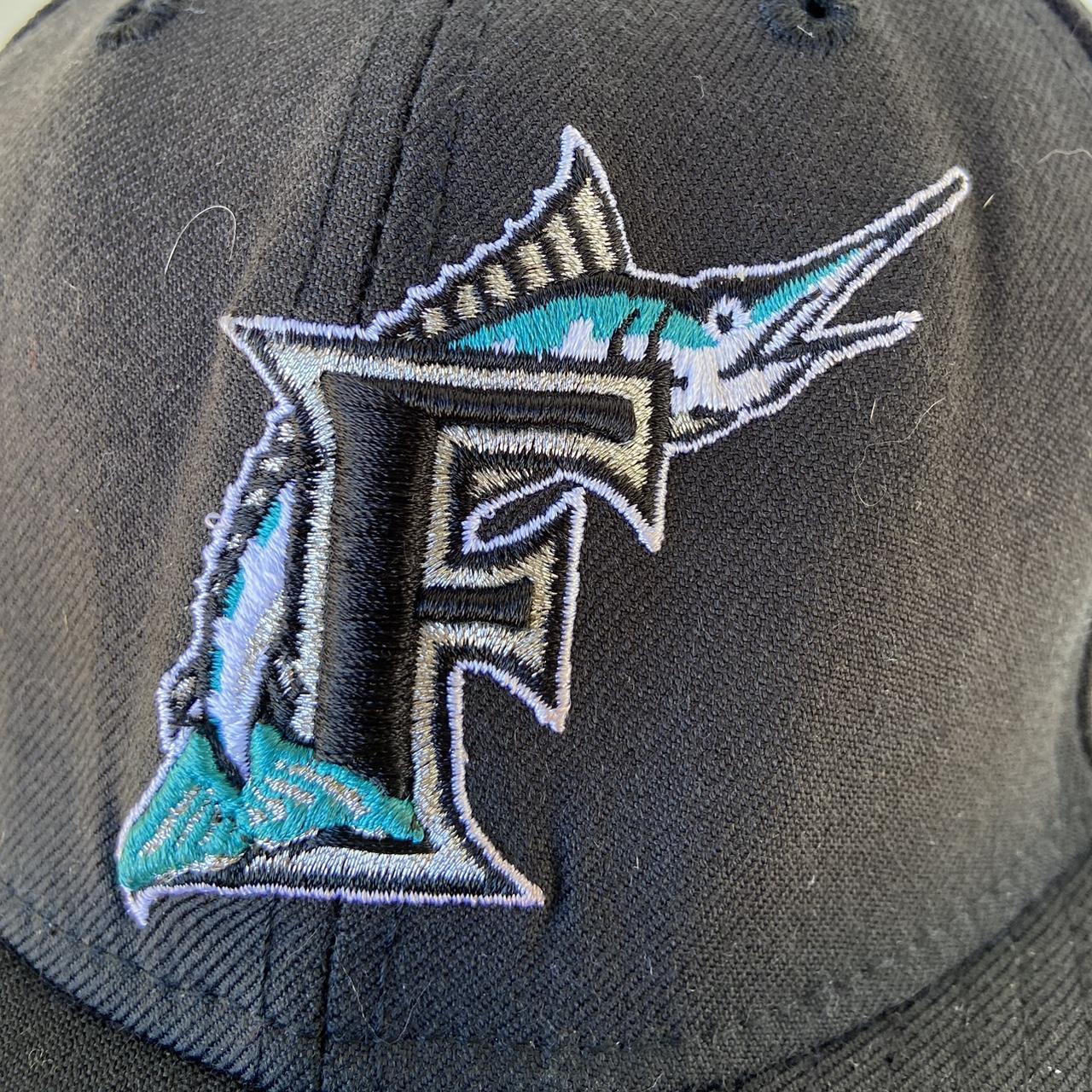 Vintage Florida Marlins Hat Cap Gray New Era World - Depop