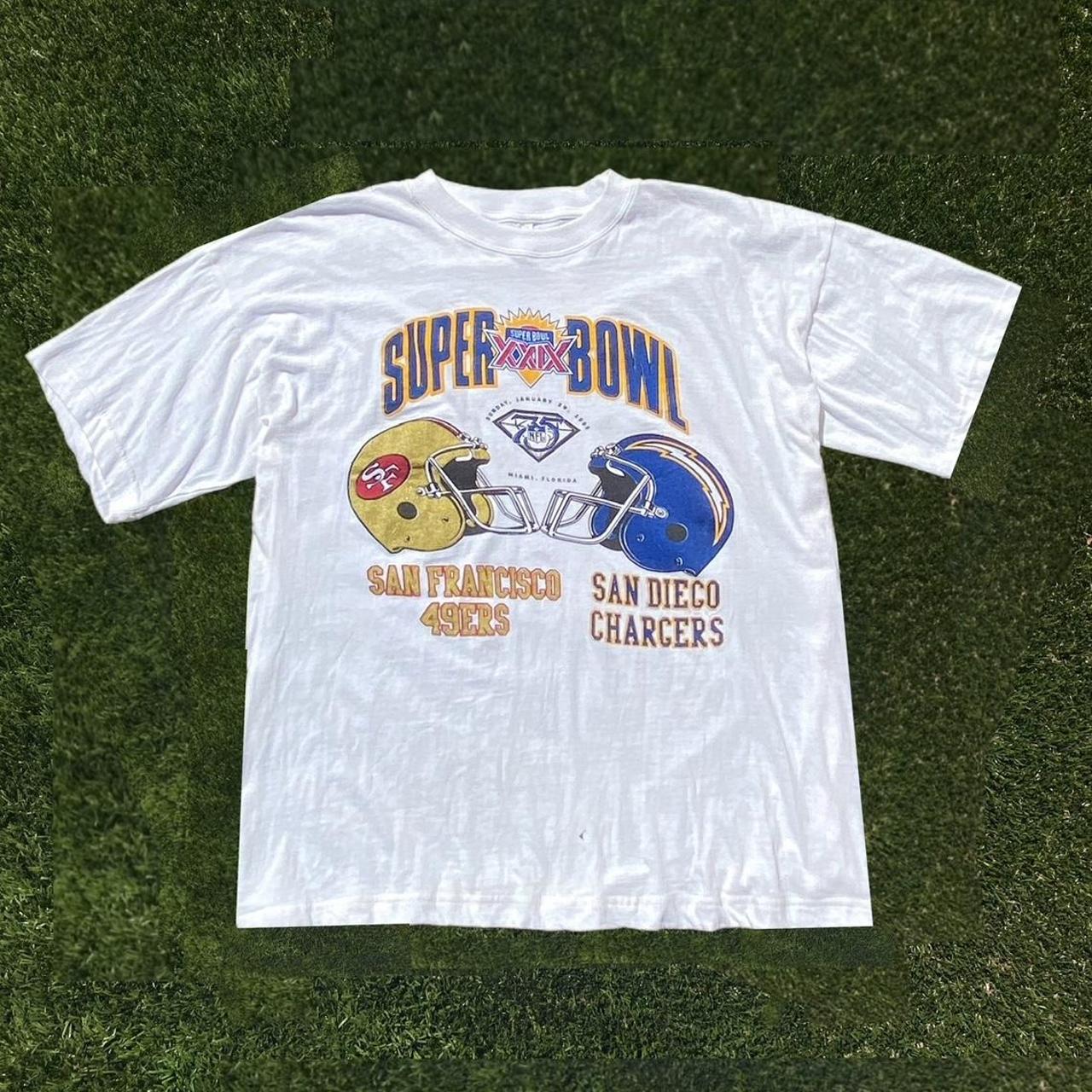 Vintage 1995 Chargers vs 49ers Super Bowl NFL Shirt Unisex