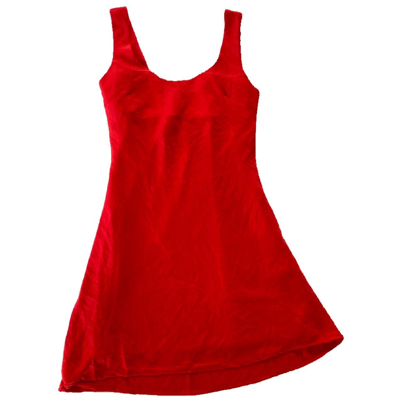 Classy red satin mini dress! Never worn, only tried... - Depop