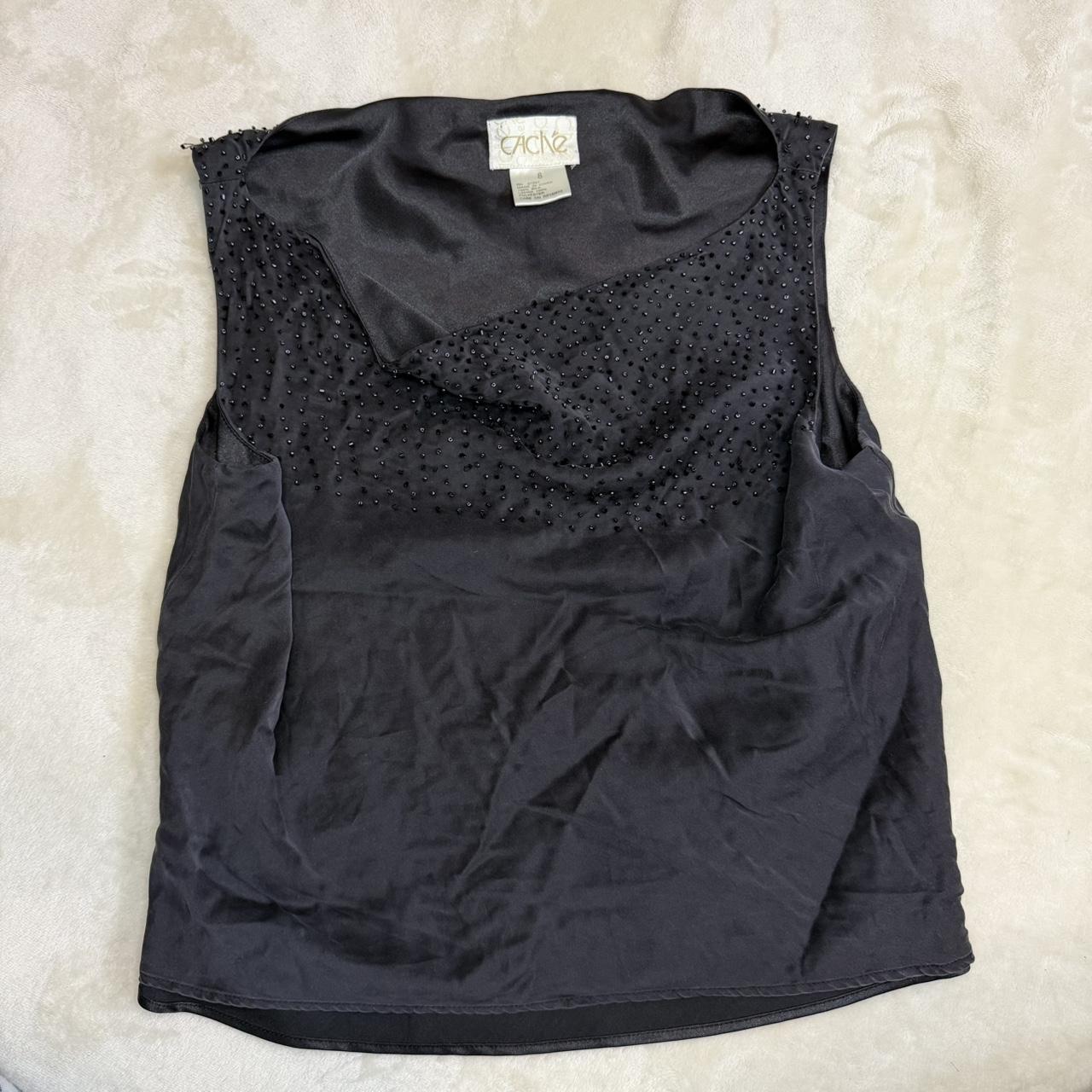 Cache Women's Blouse - Black/Navy - M – Caché 100… - image 2