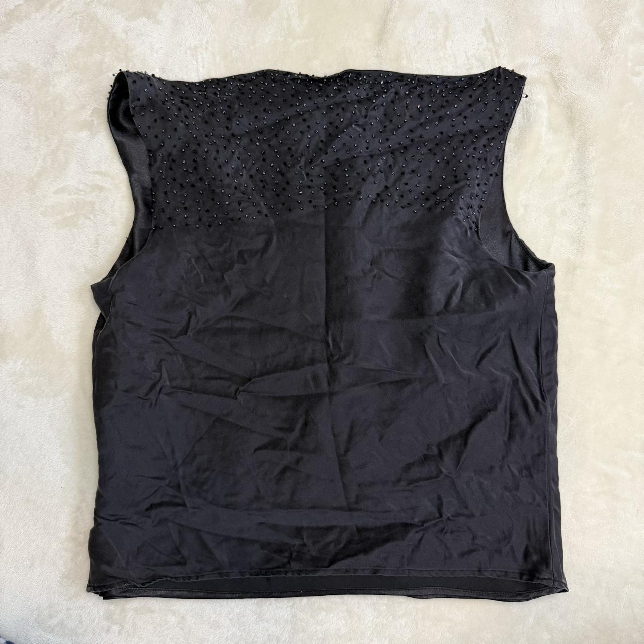 Cache Women's Blouse - Black/Navy - M – Caché 100… - image 4