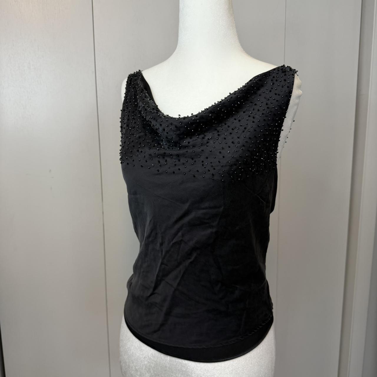 Cache Women's Blouse - Black/Navy - M – Caché 100… - image 5