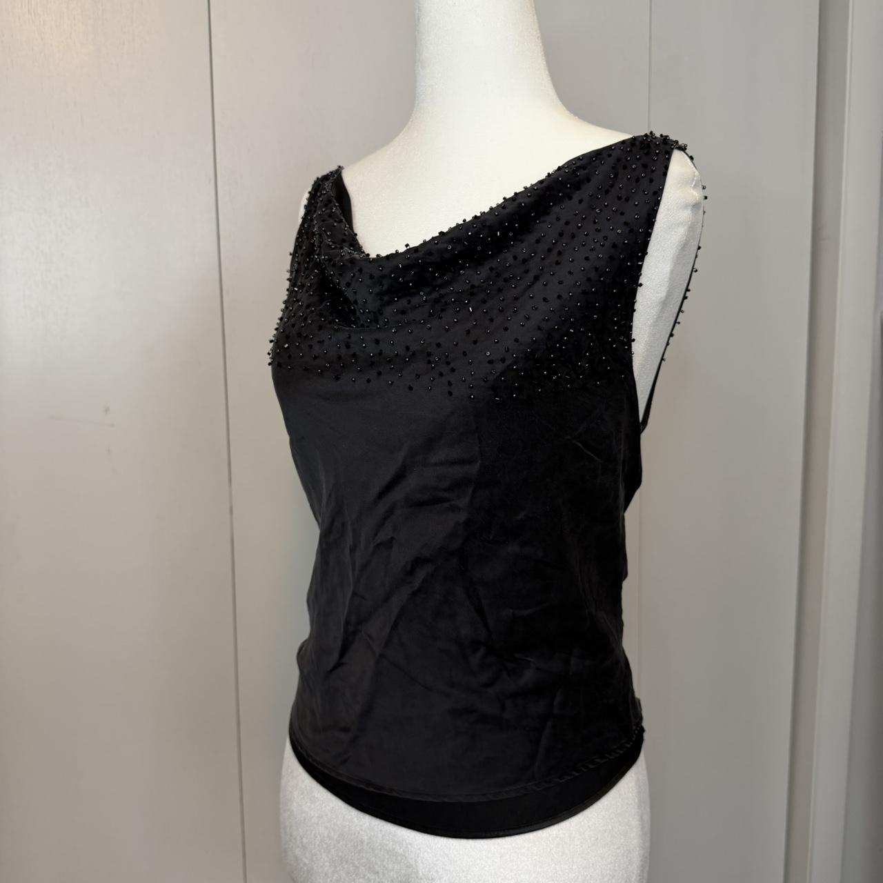 Cache Women's Blouse - Black/Navy - M – Caché 100… - image 3