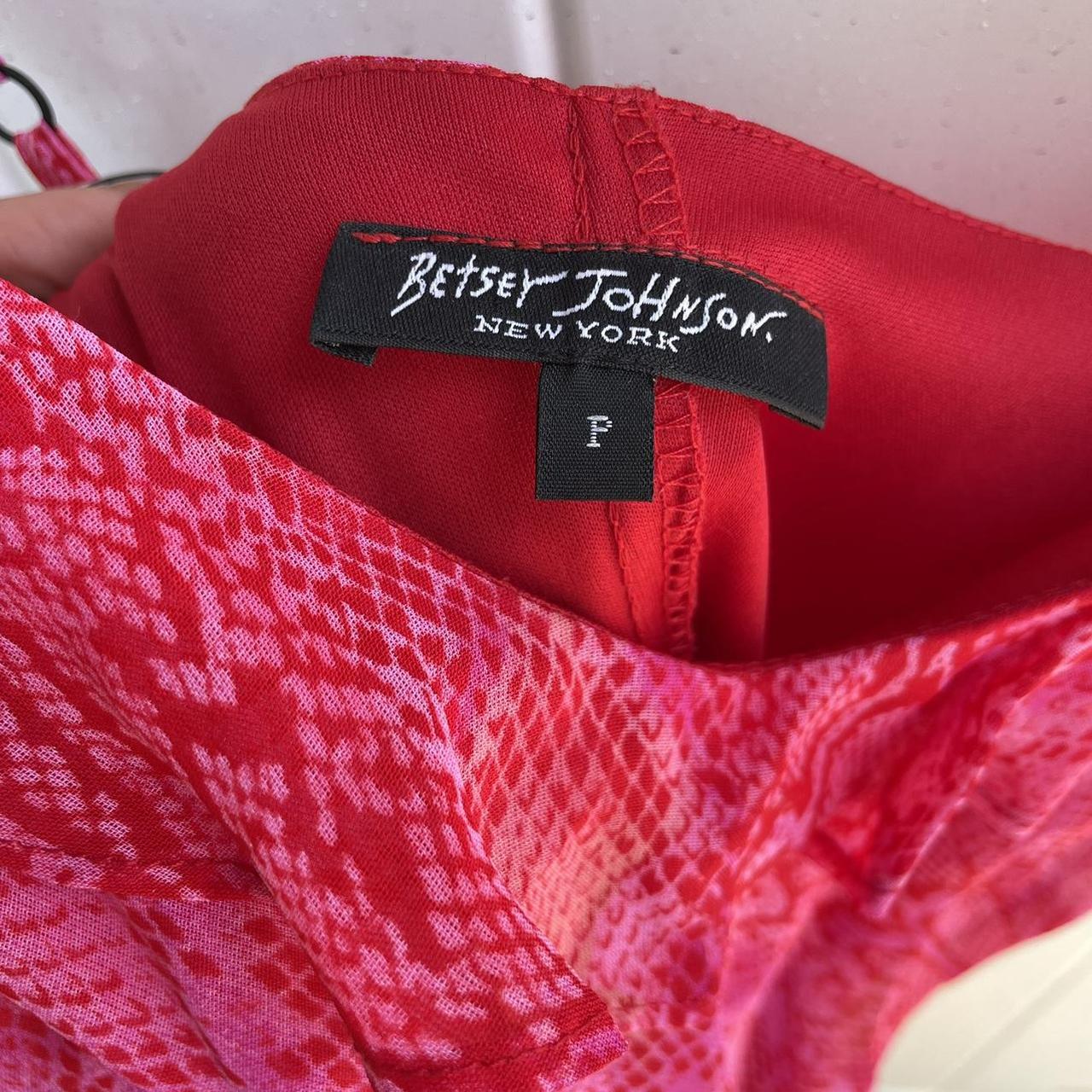 Betsey Johnson Vintage Hot Pink + Red Snake Skin... - Depop