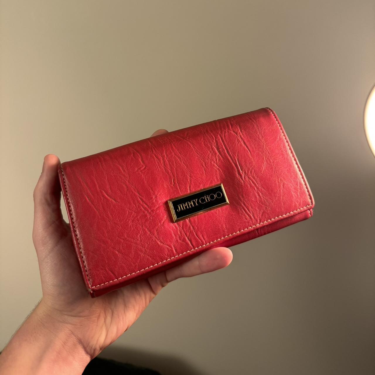 Elegant Red Leather Jimmy Choo Bag