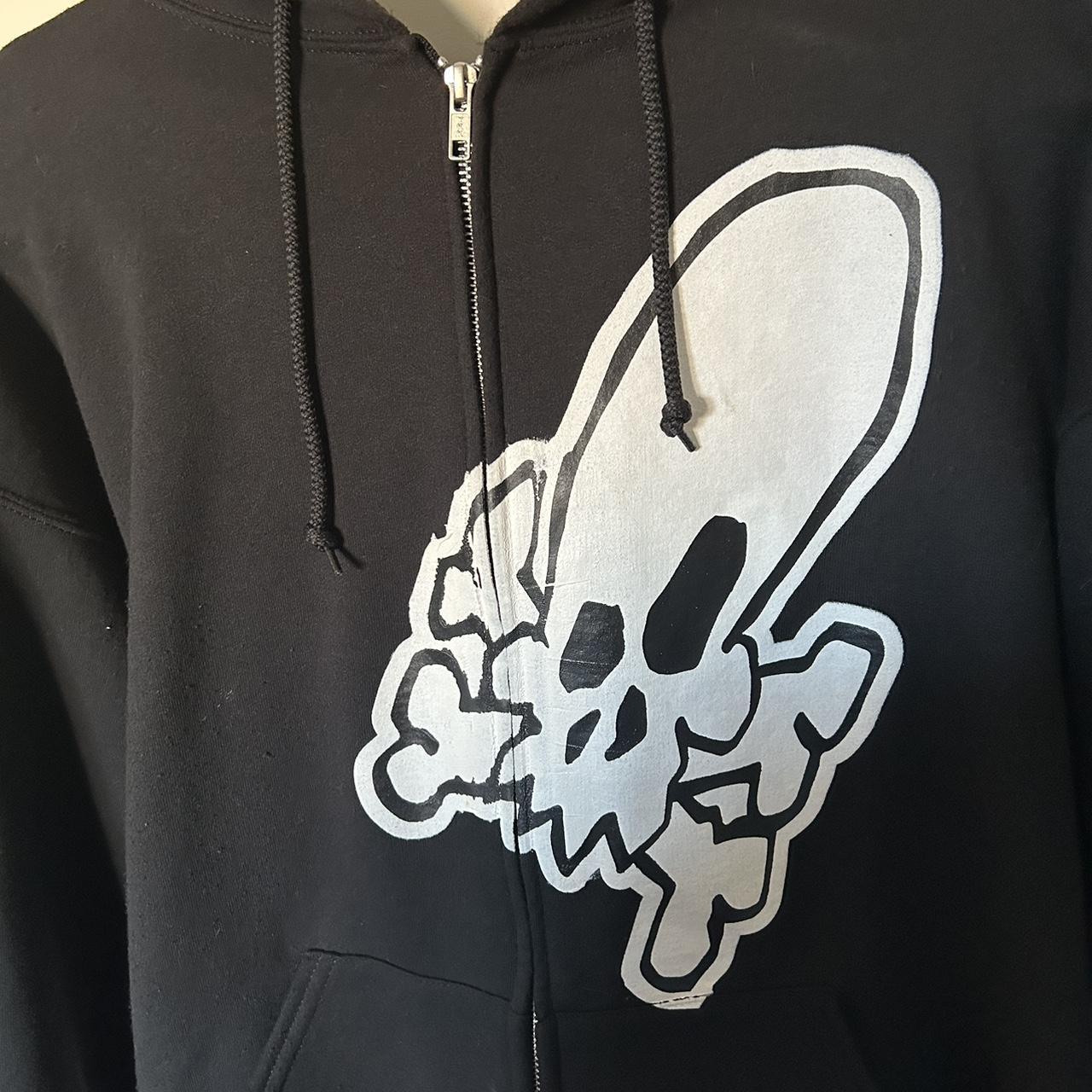 Stunt365 Skull Zip Up Size Large Rare Piece Print Depop