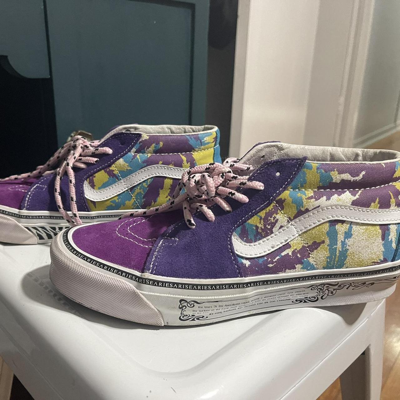 Aries x Vans collaboration OG Sk8 Mid LX Weed. Depop