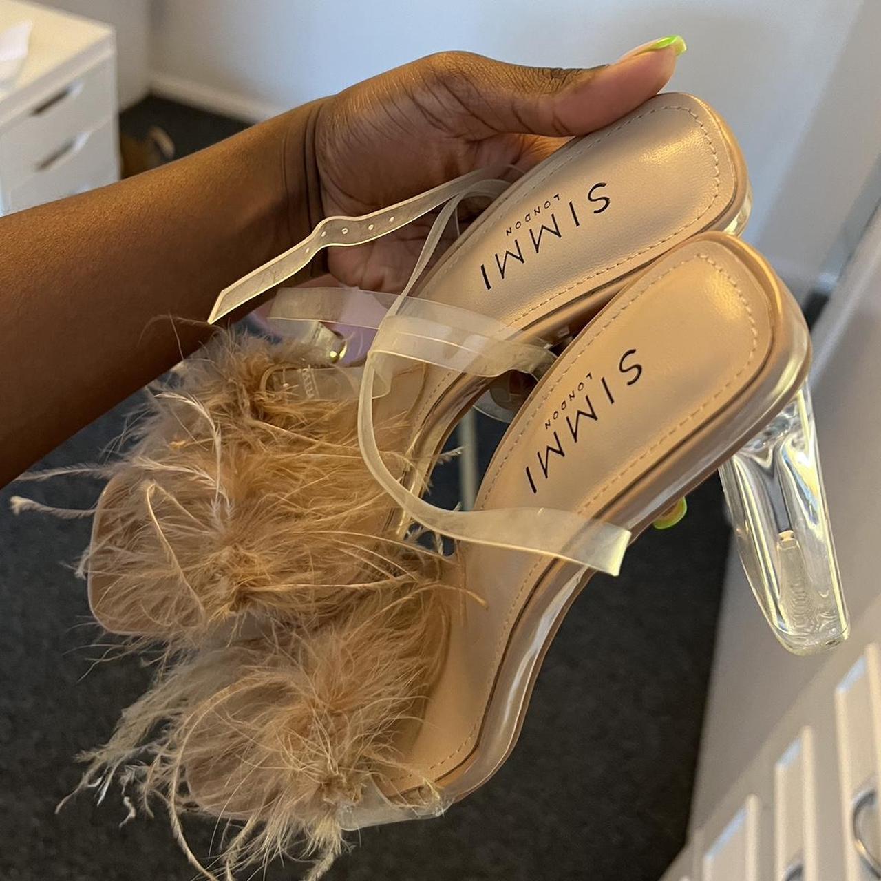 simmi-heels-feathered-perspex-worn-once-on-my-depop